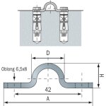 Communello - rail acier galvanis pour gorge ronde rapido  19, 5 mm en largeur de 80 mm barre de 3000 ...
