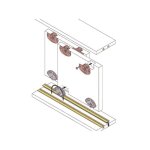 Rail de coulissant 3m nylon blanc - koblenz - 0310 13 b