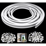 Rail pour rideau classique pliable rail plastique + acier l. 5m ouverture centrale