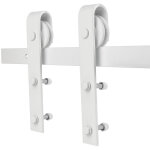 Haloyo - rail de suspension de porte de grange de 200 cm quincaillerie kit de rail pour porte coulissante, ... Haloyo - rail de suspension de porte de grange de 200 cm quincaillerie kit de rail pour porte coulissante, ...