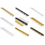Rails pour tuiles en aluminium, durables et r�sistants � la rouille pour la protection des bords: argent, ...