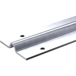 Rail  visser 3 m en inox pour galet  gorge ronde 21 mm - portail coulissant 1000 kg max
