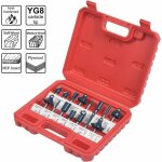 Raises defonceuse, 15 pcs fraises � rainurer droites, fraise de rainure set cutter en bois de coupe outil ...