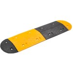 Ralentisseur jaune et noir 129x32, 5x4 cm caoutchouc - vidaxl