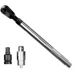 Rallonge de cl� � chocs coud�e 3 en 1 en acier alli�, rallonge de cl� � cliquet automatique pour espaces ...