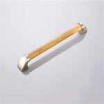 Rampe en bois, rampe murale en bois naturel, barre d'appui de douche en grain de bois pour salle de bain, ...