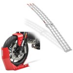 Rampe de chargement alu ii en alu max. 340 kg pliable pour moto atv + bloque roue easy - fix b�quille ...