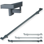 Relaxdays - rampe d'escalier, 200 cm, main courante escalier, acier mat, fixation murale, intrieur mtal, ...