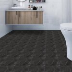 Randaco autocollant de carrelage de salle de bain �tanche pour mur amovible pvc autocollant de sol en ...