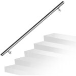 Randaco - einfeben main courante inox rampe d'escalier rond int�rieur & ext�rieur � 42 mm support mural ...