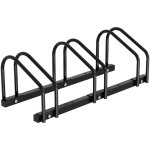 Randaco r�telier v�lo pour 3 v�los noir mat - acier galvanis� - fixation sol et mur - robuste