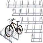 Randaco - r�telier v�los en acier pour 2 - 6 v�los, fixation au sol, antirouille et peu encombrant, ratelier ...