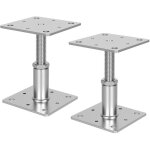 Randaco support de poteau r�glable, hauteur ajustable pour projets bois et jardin 90?150 mm argent 2pcs ...