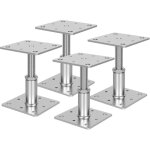 Randaco support de poteau r�glable, hauteur ajustable pour projets bois et jardin 90?150 mm argent 4pcs ...
