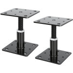 Randaco support de poteau r�glable, hauteur ajustable pour projets bois et jardin 90?150 mm noir 2pcs ...