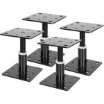 Randaco support de poteau r�glable, hauteur ajustable pour projets bois et jardin 90?150 mm noir 4pcs ...
