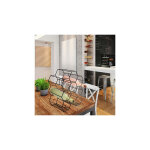 M&s - range - bouteilles 29, 5x20x35, 8 cm en m�tal noir