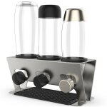Rainsworth - range bouteille pour sodastream, 3 trous supports d'�gouttage bross�s pour crystal, easy, ...