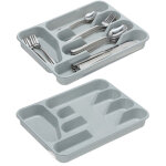 Range - couverts, lot de 2, cinq compartiments, pour les ustensiles de cuisine, plastique, 4 x 25 x 33 ... Range - couverts, lot de 2, cinq compartiments, pour les ustensiles de cuisine, plastique, 4 x 25 x 33 ...