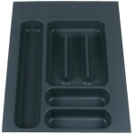 Range - couverts ponza - pour tiroirs largeur 450 mm - ajustable en dimension - finition anthracite - ...