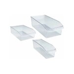 Organisateur frigo wenko 3 pices transparent s m l 10 15 20 cm bote de rangement frigo organiseur de ...
