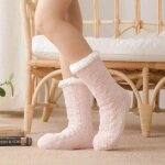 Rapanda - lot de 1 paires de chaussettes chaudes et douces pour l'hiver, chaussettes de lit confortables ...