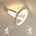 Rapanda - blanc plafonnier led 26w avec d�tecteur de mouvement lampe de plafond moderne avec d�tecteur ...