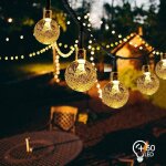 Guirlande guinguette solaire blanc 7m 50 leds - rapanda