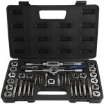 Rapanda - jeu de tarauds et fili�res m�trique 40 pi�ces, m3 � m12 coffret de tarauds � goujure et fili�res ...