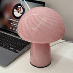Rapanda - lampe de table moderne en verre champignon led lampe de table chambre veilleuse d�coration, ...