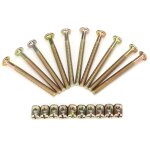 Rapanda - m6 meuble boulon en, vis vis de fixation acier au carbone 70mm boulon d'�crou ensembles avec ...