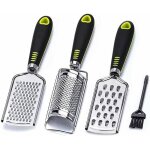 R�pe � fromage et zesteur de citron, lot de 3 r�pes, lame en acier inoxydable