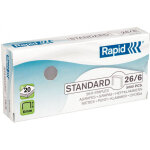 Rapid - agrafes n�26 galvanis�es longueur pattes 6 mm quantit� 5000 pi�ces - rocafix