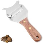 Rasoir chocolat, r�pe � truffe, trancheuse � fromage en acier inoxydable, couteau � dessert � lame ondul�e ...