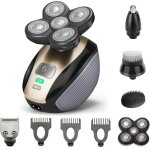 Rasoir �lectrique 5 en 1 pour homme avec tondeuse, tondeuse � nez, brosse, masseur, rasoir de voyage ...