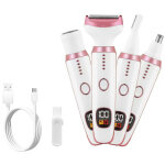 Rasoirs �lectriques � �cran led pour femmes et hommes, rasoir humide / sec 2025, �pilateur sans fil 4 ...