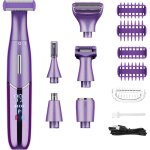 Rasoir electrique femme, 6 en 1 rasoir sans fil pour femmes, pour visage, bras, jambes, aisselles, bikini, ...