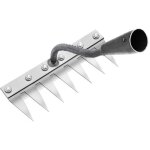 R�teau de d�sherbage multifonction en m�tal, r�teau de jardin 7 dents, r�teau de jardin portable pour ...