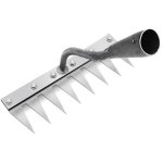 R�teau de d�sherbage multifonction en m�tal, r�teau de jardin 8 dents, r�teau de jardin portable pour ...