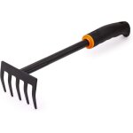 Deesse shop - r�teau de jardin de luxe de 9 cm de large en acier au carbone laqu� noir r�teau de jardin ...