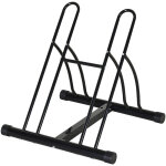 Homcom - r�telier 2 v�los modulable dim. 54l x 60l x 57h cm acier �poxy noir