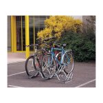 Râtelier 3 vélos sur 2 niveaux côte à côte Râtelier 3 vélos sur 2 niveaux côte à côte