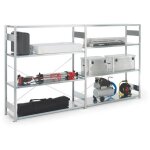 Rayonnage embo�table � grande capacit� h2000xl1700xt400mm rayonnage annexe galvanis� argent� 4 tablettes ...