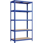 Rayonnage �tag�re � 5 niveaux, 50 x 100 x 200 cm, capacit� 600 kg, planches r�glables, style industriel, ...