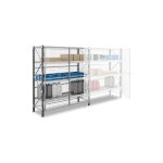 Rayonnage grillag� et verrouillable - 3 niveaux - module de d�part - 2500x1800x800mm - raygril / 3n / ...