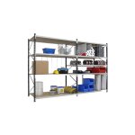 Matis�re - rayonnage mi lourd 4 niveaux - module de d�part - 2500x1800x600mm - charge 384kg / niveau ...