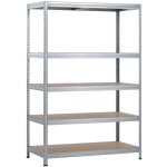 Rayonnage modulaire galvanis avec 5 tagres rglables 180x120x60cm 1250kg 7house