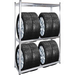 Rayonnage pour pneus 759 kg rack � pneus 180x120x40cm etag�re d'atelier charge lourde stockage
