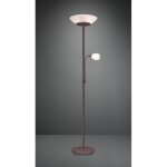 Reality leuchten - lampadaire avec spot de lecture gerry ruggine verre blanc �34 cm trio lighting