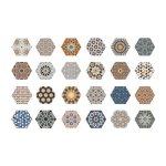 Realonda - carrelage tomette décorée style ciment andalusi mix 33x28. 5 cm Realonda - carrelage tomette décorée style ciment andalusi mix 33x28. 5 cm